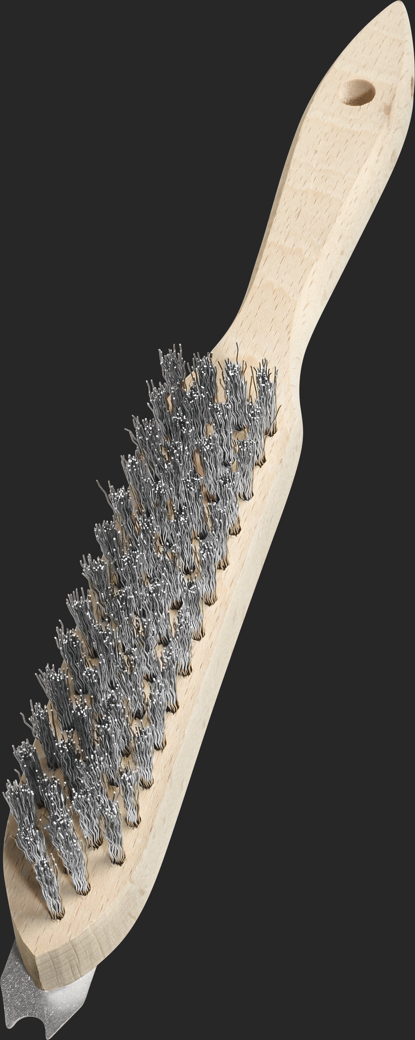 Grillbürste mit rundem INOX-Schaber