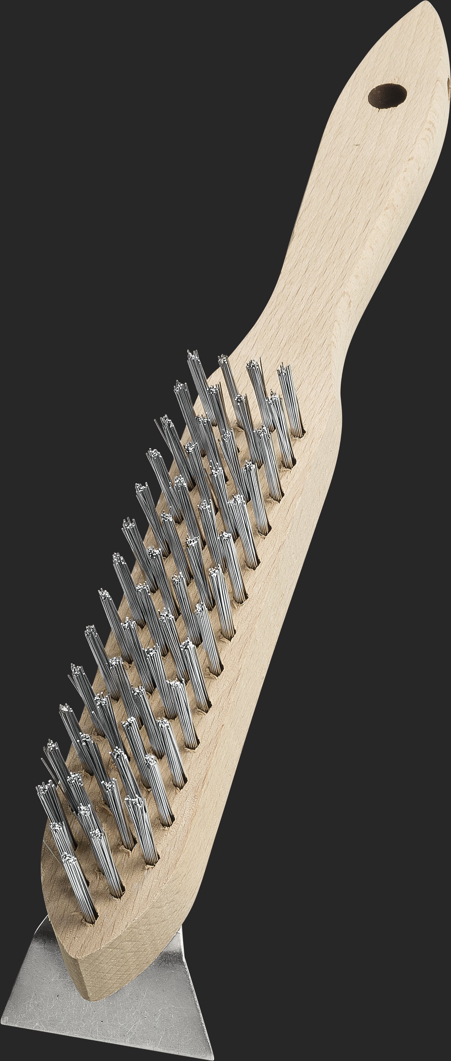 Grillbürste mit flachem INOX-Schaber