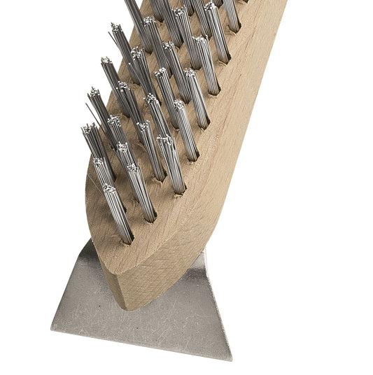 Grillbürste mit flachem INOX-Schaber