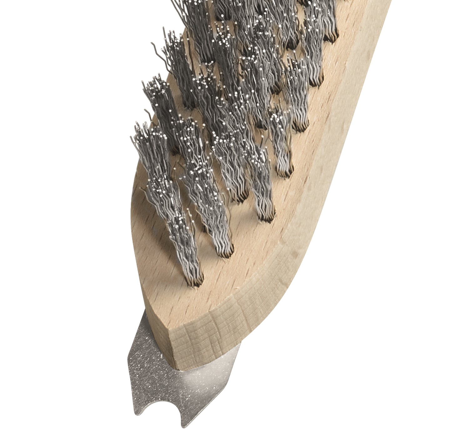 Grillbürste mit rundem INOX-Schaber